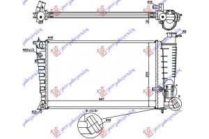 Ψυγειο 1.9 Turbo Dsl +/-AC (61x36.6x36) Peugeot 306 99-00 - 030006325