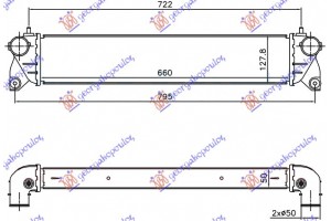 Ψυγειο INTERC. 1,6-1,9 Jtd (660x127x50) Suzuki SX4 07-13 - 083706200