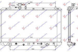 Ψυγειο Νερου 2.0 Benzinh ΜΗΧΑΝΙΚΟ-ΑΥΤΟΜΑΤΟ (375x710x26) Suzuki SX4 07-13 - 083706340