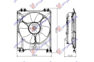 Βεντιλατερ Ψυγειου Κομπλε 1.9JTD 1.9DDiS Suzuki SX4 07-13 - 083706450