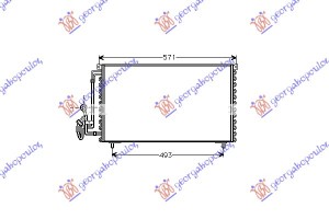 Ψυγειο A/C (59.2x33.9) Peugeot 405 87-93