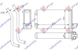 Ψυγειο Καλοριφερ (M) +/-ΑC (234x138) (MAZI Me Tις ΣΩΛΗΝΕΣ) Peugeot 309 86-93 - 098106500