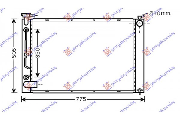 Ψυγειο (RX300) 3.0i24V (67x49x22) M/A Lexus Rx 330/350/400 03-09 - 084406300