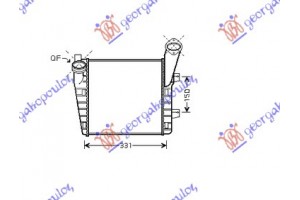 Ψυγειο Intercooler 5.0TDi ΠΕΤΡΕΛ. (288x292x50) (Φ66/66) ΚΟΥΜΠΩΤΟ/ΒΙΔΩΤΟ Δεξια Vw Touareg 03-10 - 084506203