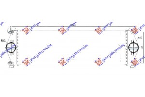 Ψυγειο Intercooler 3.0 Dci Πετρελαιο 04- (625x205x50) Renault MASTER/MASCOTT 98-09 - 084806220