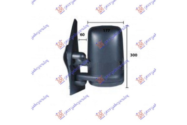 Καθρεφτης Μηχανικος Χειροκινητος -03 (CONVEX GLASS) Δεξια Nissan Interstar 02-09 - 085107401