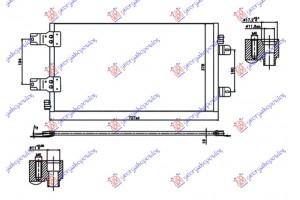 Ψυγειο A/C 2.5 Dci Πετρελαιο (690x380x16) Με Βαση Για Φιλτρο Nissan Interstar 02-09 - 085106410