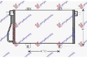 Ψυγειο A/C 1.9-2.5 Dci Πετρελαιο 02-03 (730x378x16) Nissan Interstar 02-09 - 085106450