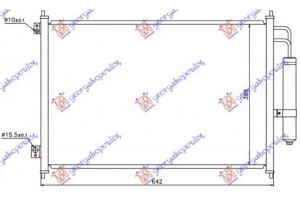 Ψυγειο A/C 07- ΒΕΝΖΙΝΗ-ΠΕΤΡΕΛΑΙΟ (610x390x16) (KOYO) Nissan X-TRAIL 01-14 - 085506415