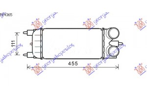 Ψυγειο INTERC. 1,6HDi (300x150x80) Citroen C5 08-16 - 085706200