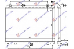 Ψυγειο (BRAZED) 1.6 THP-VTI Βενζινη - 1.6 Hdi -2.0 HDi/BLUEHDi Πετρελαιο Μηχανικο (380x560) Citroen C5 08-16 - 085706320