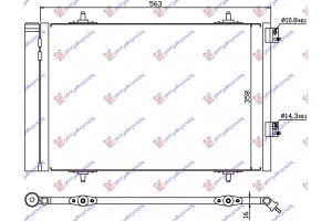 Ψυγειο A/C 1.6 Thp Benzinh 1.6 Hdi Πετρελαιο 11- (574x378x16) Πλακακια Εμπρος Citroen C5 08-16 - 085706420