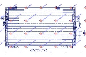 Ψυγειο A/C (61x28) Nissan Sunny (N14) SDN-H/B 92-95 - 086006400