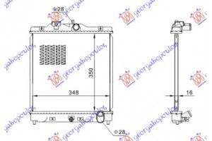 Ψυγειο Νερου Για Ολα Βενζινη Μηχανικο (350x350x16) Honda Civic Sedan 92-96 - 086106310