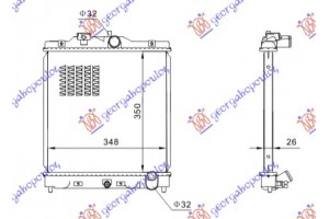 Ψυγειο 1.6 Vtec 150 Ps (35x35x27) (KOYO) Honda Civic L/B 96-99 - 011506325