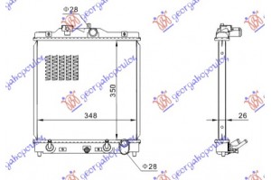 Ψυγειο Νερου Για Ολα Βενζινη Αυτοματο (350x350x26) Honda Civic L/B 96-99 - 011506330