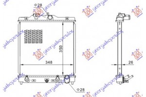 Ψυγειο Νερου Για Ολα Βενζινη Αυτοματο (350x350x26) (KOYO) Honda Civic L/B 96-99 - 011506335