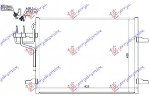 Ψυγειο A/C ΒΕΝΖΙΝΗ-ΠΕΤΡΕΛΑΙΟ (585x470x16) Ford Kuga 08-13 - 086306400