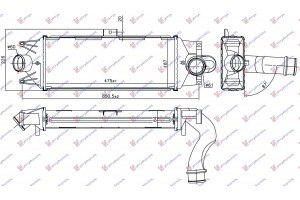 Ψυγειο Intercooler 2.8 Td 09- (475x192x65) Iveco Daily 07-11 - 086706210