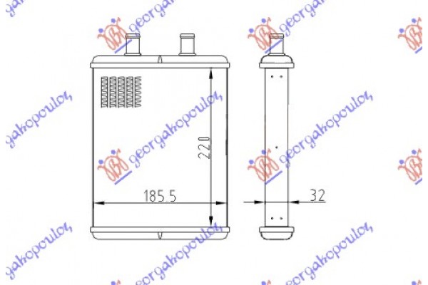 Ψυγειο Καλοριφερ (B) +/-ΑC (200x185) Tyπου Denso Iveco Daily 07-11 - 086706500