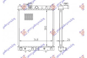 Ψυγειο 1,0-1,316V(38x36) Αυτοματο Nissan Micra (K11) 92-98 - 086906310
