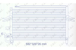 Ψυγειο A/C 1.5 8V-1.6-1.8 16V (56x30) Hyundai Lantra 90-92