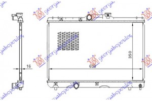 Ψυγειο 1,3-1,6 +/-A/C (63,8x35) Toyota Corolla (E 10) SDN-S.W. 92-96 - 088706300