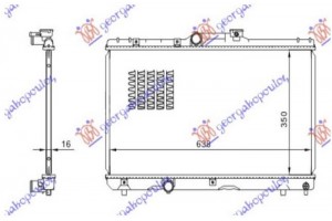 Ψυγειο 1,3-1,6 +/-A/C (63,8x35) (KOYO) Toyota Corolla (E 11) Sdn 97-99 - 042306315