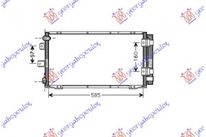 Ψυγειο A/C (69x34) 92-93 (9/12,9) Toyota Corolla (E 10) SDN-S.W. 92-96