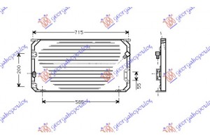 Ψυγειο A/C (69x34) 93-96 (7,2/15,5) Toyota Corolla (E 10) L/B (5D) 92-96 - 076206410