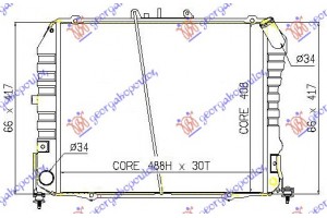 Ψυγειο Diesel (49x40) Toyota HI-ACE (RZH 112) 89-92