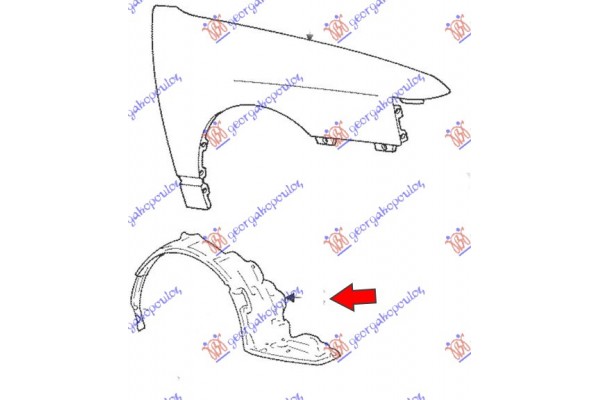 Δεξια Θολος Εμπρος Πλαστικος Hyundai Scoupe 90-92