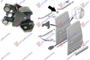 ΟΔΗΓΟΣ/ΡΑΟΥΛΟ Πορτας Συρωμενης Κεντρο Δεξια Citroen Berlingo 15-19 - 205007826