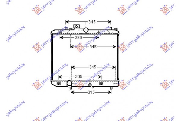 Ψυγειο Νερου Mhxaniko (375x500x16) (KOYO) Opel Agila 08-14 - 084906305