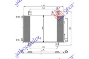 Ψυγειο A/C 1.0-1.2 Βενζινη (550x350x16) Suzuki Splash 07-12 - 089706400
