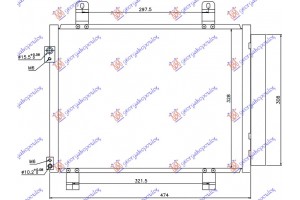 Ψυγειο A/C 1.3 Cdti Πετρελαιο (420x330x16) Suzuki Splash 07-13 - 089706410