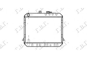 Ψυγειο 2.4ccDIESEL (40x53) Toyota HI-ACE (YH 50) 83-85 - 089906300