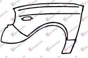 Φτερο Εμπρος Αριστερα Toyota HI-LUX (RN 20/25) 74-79 - 090100652