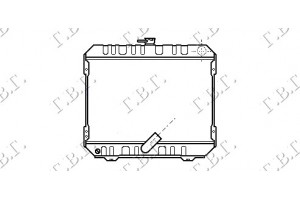 Ψυγειο Νερου 1,6CC (35x49) Toyota HI-ACE (RH 20-30) 79-83