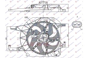 Βεντιλατερ Ψυγειου Κομπλε (+AC) ΒΕΝΖΙΝΗ/ΠΕΤΡΕΛΑΙΟ Opel Vivaro 02-06 - 028506440