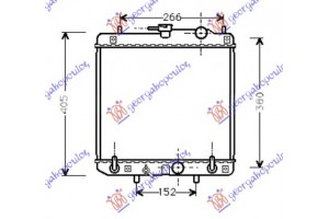 Ψυγειο Νερου 1,0i 12V (37,5x32,5x2,4)ΑΥΤ Daihatsu Sirion 99-05 - 092206310
