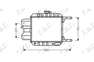 Ψυγειο 1,0-1,3CC (33x34) Nissan Sunny (B11) 83-84