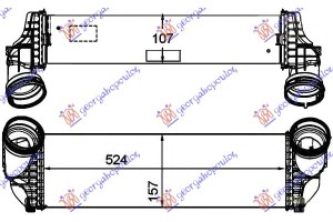 Ψυγειο INTERC. 3,5i-3,0 Td (158x524x105) Bmw X5 (E70) 07-10 - 093306200