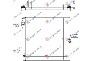 Ψυγειο 3,0 i-24V-4,8 i-32V (58,5x59,5x3, Bmw X5 (E70) 07-10 - 093306300