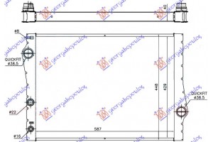 Ψυγειο 3,0i-24V-3,0 T.D (58,9x44x38) Bmw X5 (E70) 07-10 - 093306310
