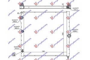 Ψυγειο Νερου 4.4 (50i) Βενζινη - 3.0 (50d) Πετρελαιο (585x580x32) (ΟΛΟ ΑΛΟΥΜΙΝΙΟ) Bmw X5 (E70) 07-10 - 093306320