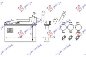 Ψυγειο Καλοριφερ (B) +ΑC (131x260) (AYTOMATO ΚΛΙΜ.) Bmw X5 (E70) 07-10 - 093306500