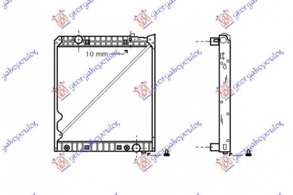 Ψυγειο Πετρελαιο (95,2x80,8) Μ/Α Mercedes Actros 96-02 - 093806320