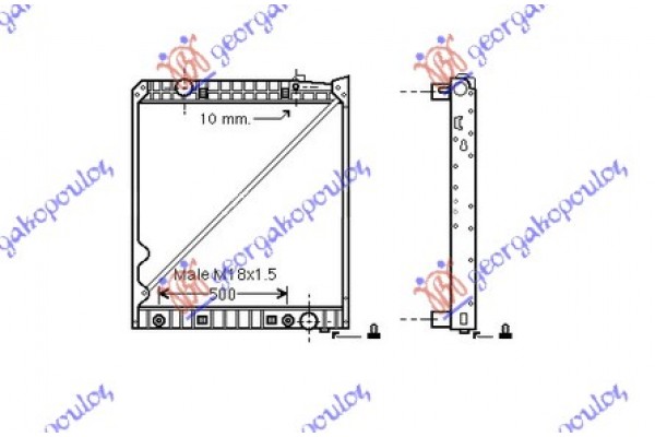 Ψυγειο Πετρελαιο (101,5x80,8) Μ/Α Mercedes Actros 96-02 - 093806330