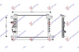 Ψυγειο A/C Πετρελαιο (67,3x45,7x22) Mercedes Actros 96-02 - 093806400